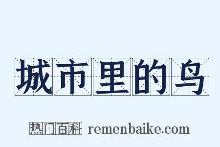 城市里的鸟是什么意思的图片